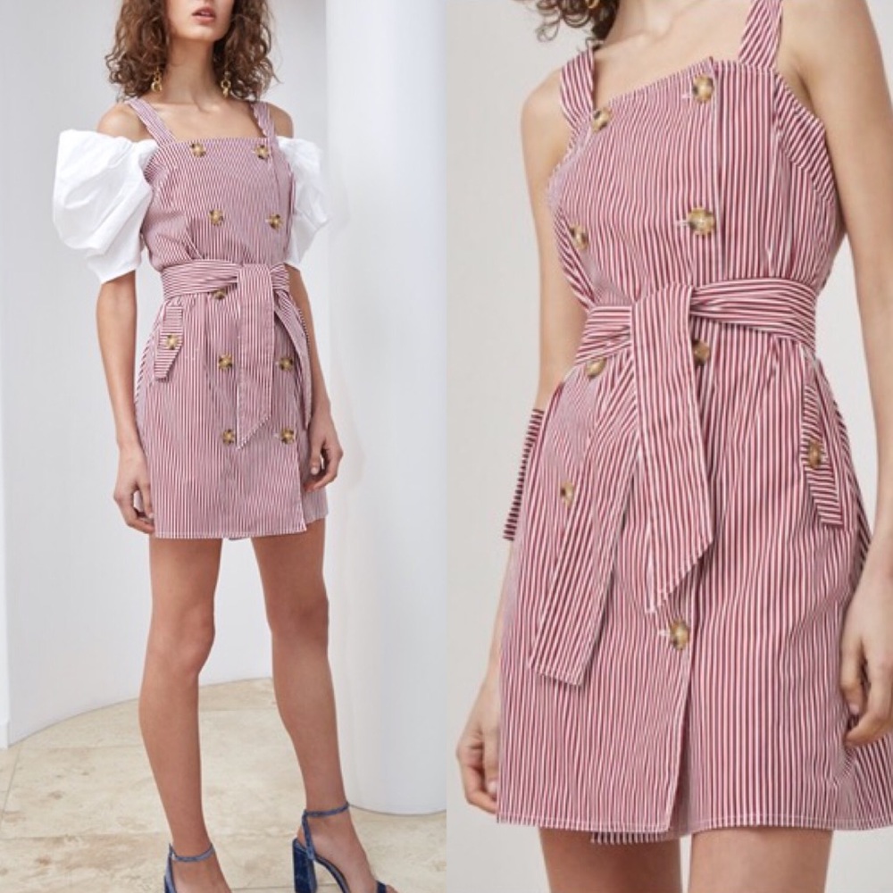 C/MEO Collective “Follow Me” Stripe Button Dress S
